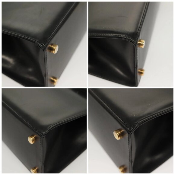 Salvatore Ferragamo Vala Hand Bag Leather 2way Brown Gold Auth ac3835 - Picture 16 of 16